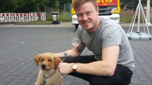 Chris with Dog