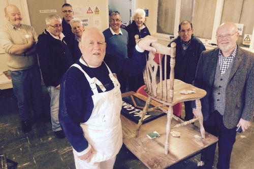 Colin Beattie MSP at ML Men's Shed