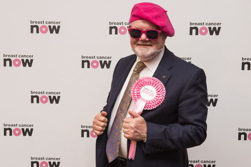 Colin Beattie wears it pink