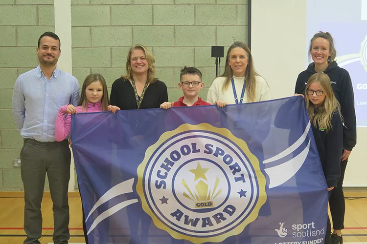 Lawfield Primary School Midlothian Gold School Sports Award.