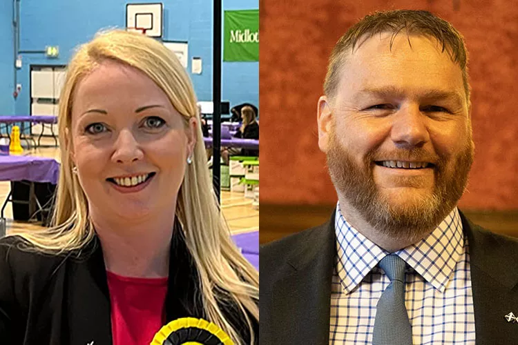 Midlothian-Council-Leader-Kelly-parry-and-Midlothian-MP-Owen-thompson